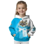 Newcastle United Graphic Punisher Blue White Hoodie Best Selling
