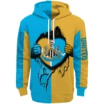 Newcastle United Heartbeat Graphic Blue Hoodie Best Selling