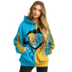 Newcastle United Heartbeat Graphic Blue Hoodie Best Selling
