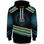 Newcastle United Hexagonal Pattern Blue Black Hoodie Best Selling