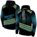 Newcastle United Hexagonal Pattern Blue Black Hoodie Best Selling