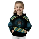 Newcastle United Hexagonal Pattern Blue Black Hoodie Best Selling