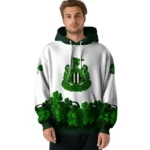Newcastle United Lucky Motif White Green Hoodie Best Selling