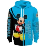 Newcastle United Mickey Mouse Blue Black Hoodie Best Selling