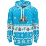 Newcastle United Reindeer Motif Blue Hoodie Best Selling