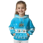 Newcastle United Reindeer Motif Blue Hoodie Best Selling