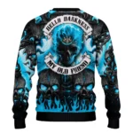 Newcastle United Skull Intensity Blue Black Sweater Best Selling