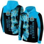 Newcastle United Skull Motif Blue Black Hoodie Best Selling