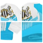 Newcastle United Skull Split Blue White Sweater Best Selling