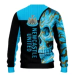 Newcastle United Skull Swirl Blue Black Sweater Best Selling