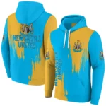 Newcastle United Splatter Effect Blue Hoodie Best Selling