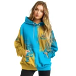 Newcastle United Splatter Effect Blue Hoodie Best Selling