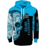 Newcastle United Sugar Skull Blue Black Hoodie Best Selling