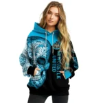 Newcastle United Sugar Skull Blue Black Hoodie Best Selling