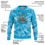 Newcastle United Tie Dye Designs Blue Sweater Best Selling