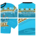 Newcastle United Tree Pattern Blue Sweater Best Selling