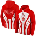 Nottingham Forest Concentric Lines Red Hoodie Best Selling