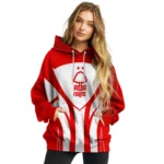 Nottingham Forest Concentric Lines Red Hoodie Best Selling