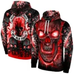 Nottingham Forest Demonic Skull Red Black Hoodie Best Selling