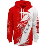 Nottingham Forest Dynamic Slash Red White Hoodie Best Selling