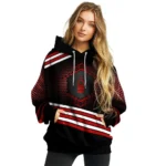 Nottingham Forest Hexagonal Pattern Red Black Hoodie Best Selling