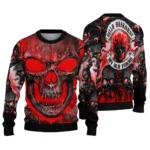 Nottingham Forest Skull Intensity Red Black Sweater Best Selling