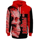 Nottingham Forest Skull Motif Red Black Hoodie Best Selling