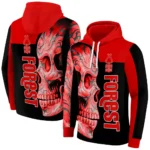 Nottingham Forest Skull Motif Red Black Hoodie Best Selling