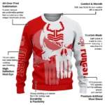 Nottingham Forest Skull Split Red White Sweater Best Selling
