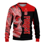 Nottingham Forest Skull Swirl Red Black Sweater Best Selling