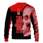 Nottingham Forest Skull Swirl Red Black Sweater Best Selling