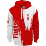 Nottingham Forest Splatter Effect Red Hoodie Best Selling