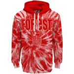Nottingham Forest Tie Dye Pattern Red Hoodie Best Selling
