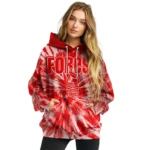 Nottingham Forest Tie Dye Pattern Red Hoodie Best Selling