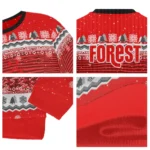 Nottingham Forest Tree Pattern Red Sweater Best Selling