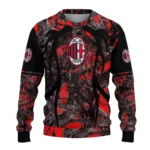 Personalized Ac Milan Antlers Pattern Red Black Sweater Best Selling