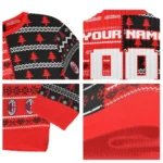 Personalized Ac Milan Christmastree Bands White Sweater Best Selling