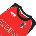 Personalized Ac Milan Flame Border Red Sweater Best Selling