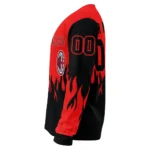 Personalized Ac Milan Flame Outline Red Black Sweater Best Selling