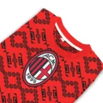 Personalized Ac Milan Lattice Gridwork Red Sweater Best Selling