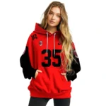 Personalized Ac Milan Minimal Design Red Hoodie Best Selling