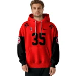 Personalized Ac Milan Minimal Design Red Hoodie Best Selling