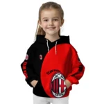 Personalized Ac Milan Minimalist Design Red Black Hoodie Best Selling