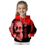 Personalized Ac Milan Skull Motif Red Black Hoodie Best Selling