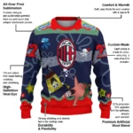 Personalized Ac Milan Spongebob Designs Blue Sweater Best Selling