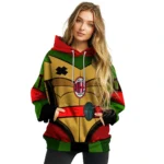 Personalized Ac Milan Superhero Armor Red Green Hoodie Best Selling