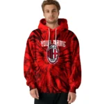Personalized Ac Milan Tie Dye Pattern Red Hoodie Best Selling