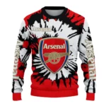 Personalized Arsenal Burst Swirl Red Sweater Best Selling