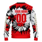 Personalized Arsenal Burst Swirl Red Sweater Best Selling