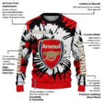 Personalized Arsenal Burst Swirl Red Sweater Best Selling